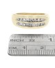2 Row Diamond Fluted Accent Ring in White and Yellow Gold